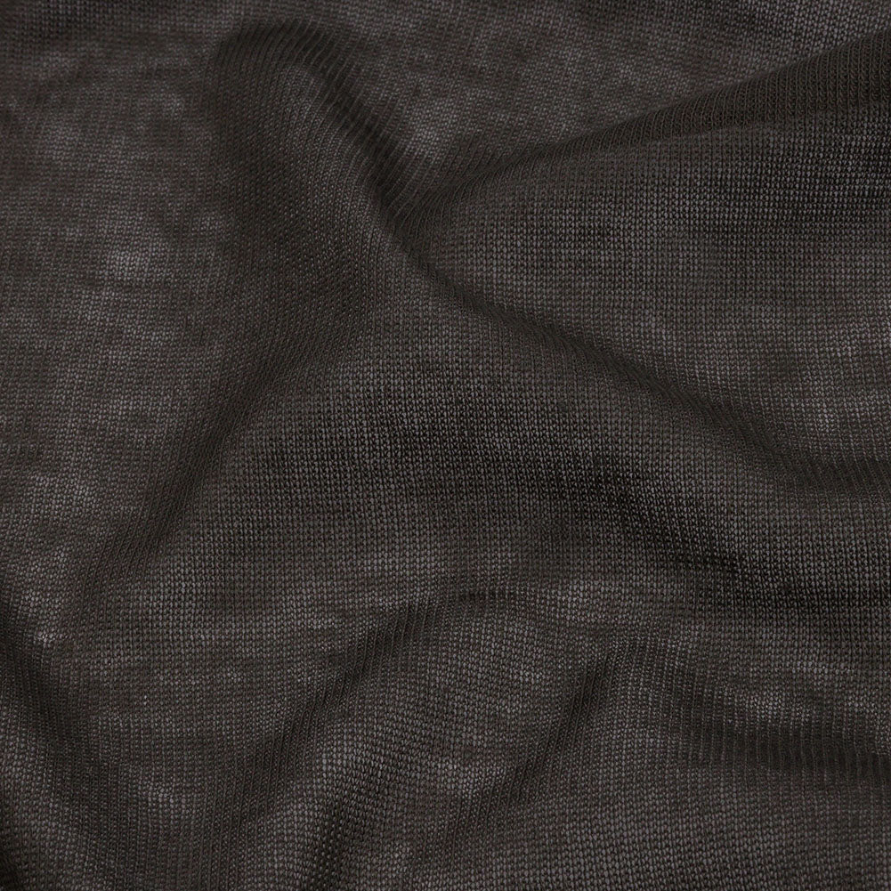 Famous Designer Dark Gray Lightweight Cotton Interlock Knit Detail Famous Designer Dark Gray Lightweight Cotton Interlock Knit Detail