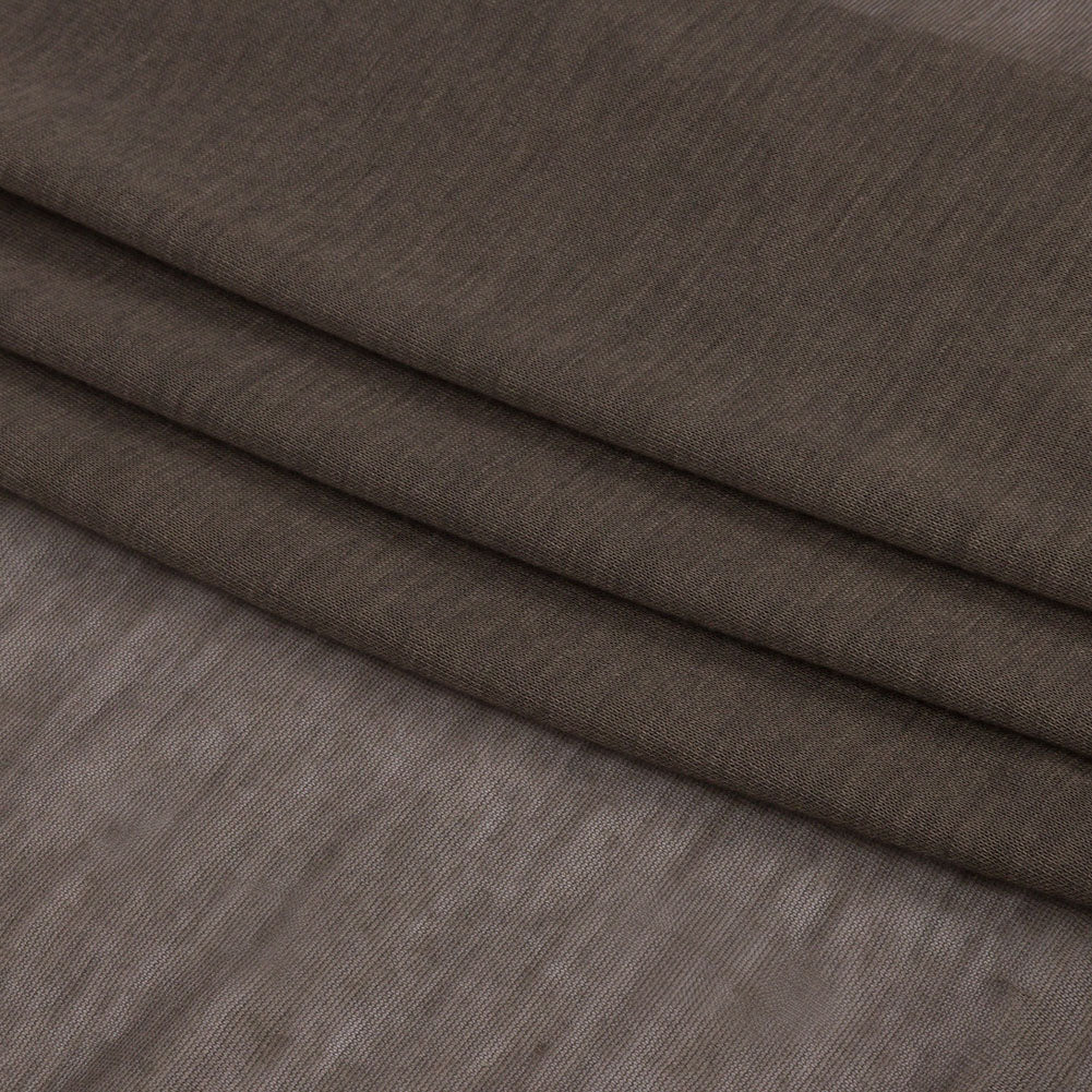 Famous Designer Taupe Featherweight Viscose and Cotton Jersey Folded Famous Designer Taupe Featherweight Viscose and Cotton Jersey Folded