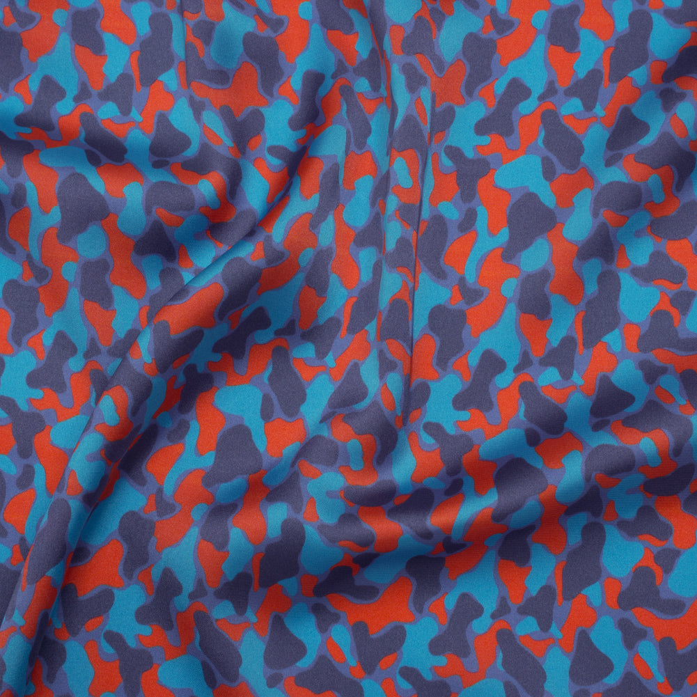 Polyester Charmeuse Print - Red and Blue Abstract - Mood Exclusive Betta Fish Polyester Charmeuse Print - Red and Blue Abstract - Mood Exclusive Betta Fish