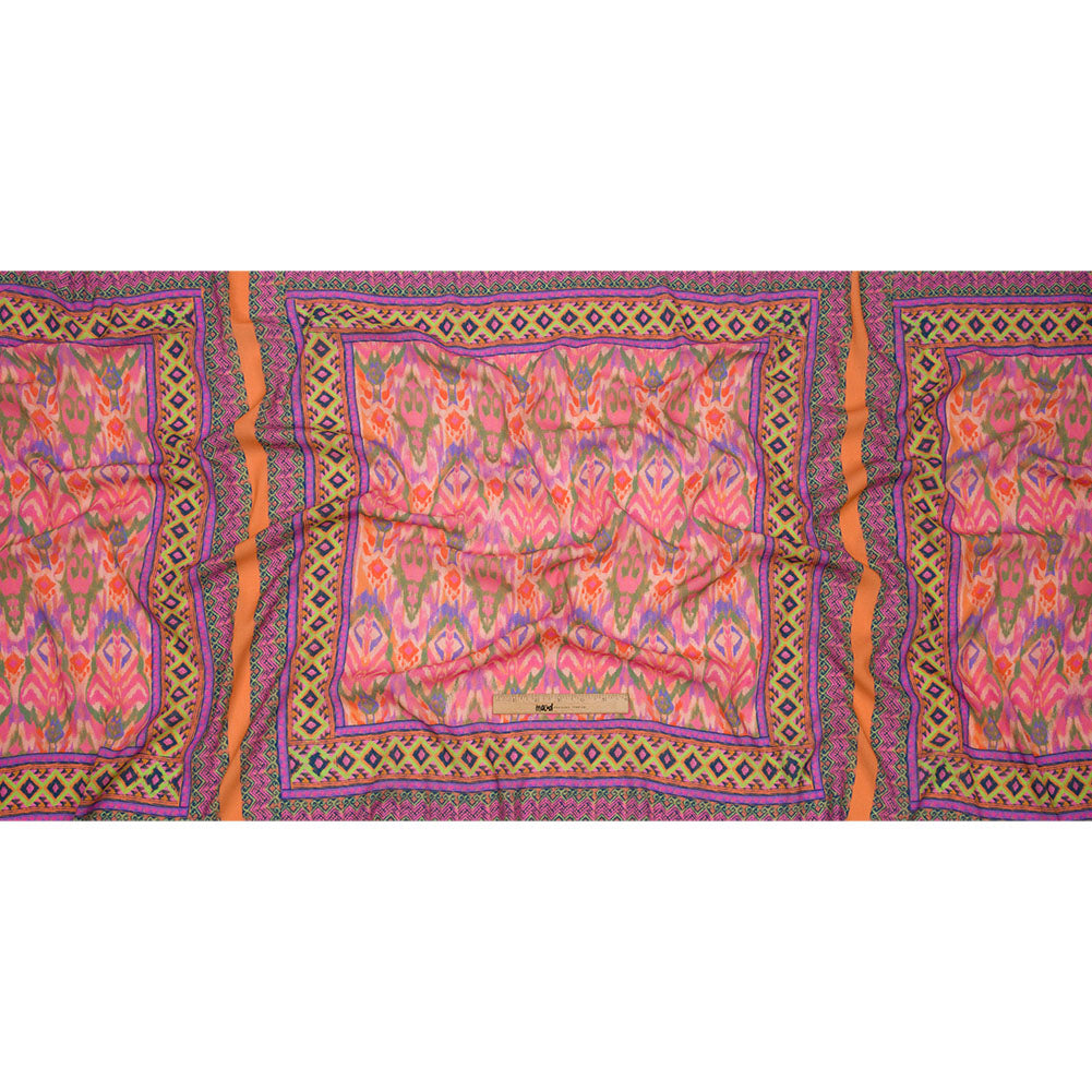 Gauzy Wrinkled Rayon Woven Panel Print - Pink and Purple Geometric Ikat - Mood Exclusive Sunny Square Drape Gauzy Wrinkled Rayon Woven Panel Print - Pink and Purple Geometric Ikat - Mood Exclusive Sunny Square Drape