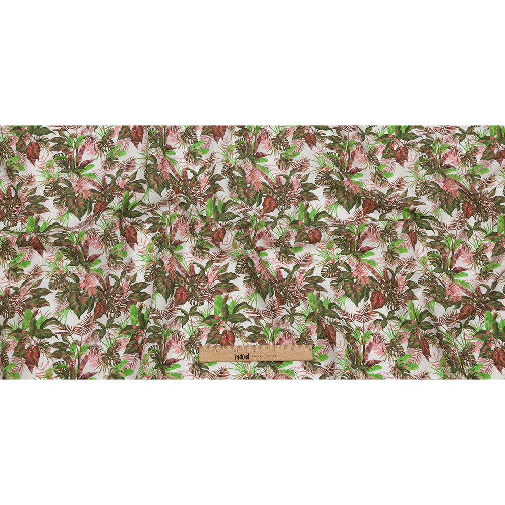 Mood Exclusive White Poison Gardens Viscose Shirting - Full Mood Exclusive White Poison Gardens Viscose Shirting - Full