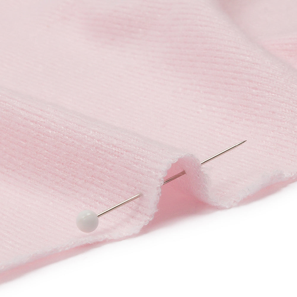 Light Pink Brushed Stretch Rayon and Polyester Sweater Knit Detail Light Pink Brushed Stretch Rayon and Polyester Sweater Knit Detail