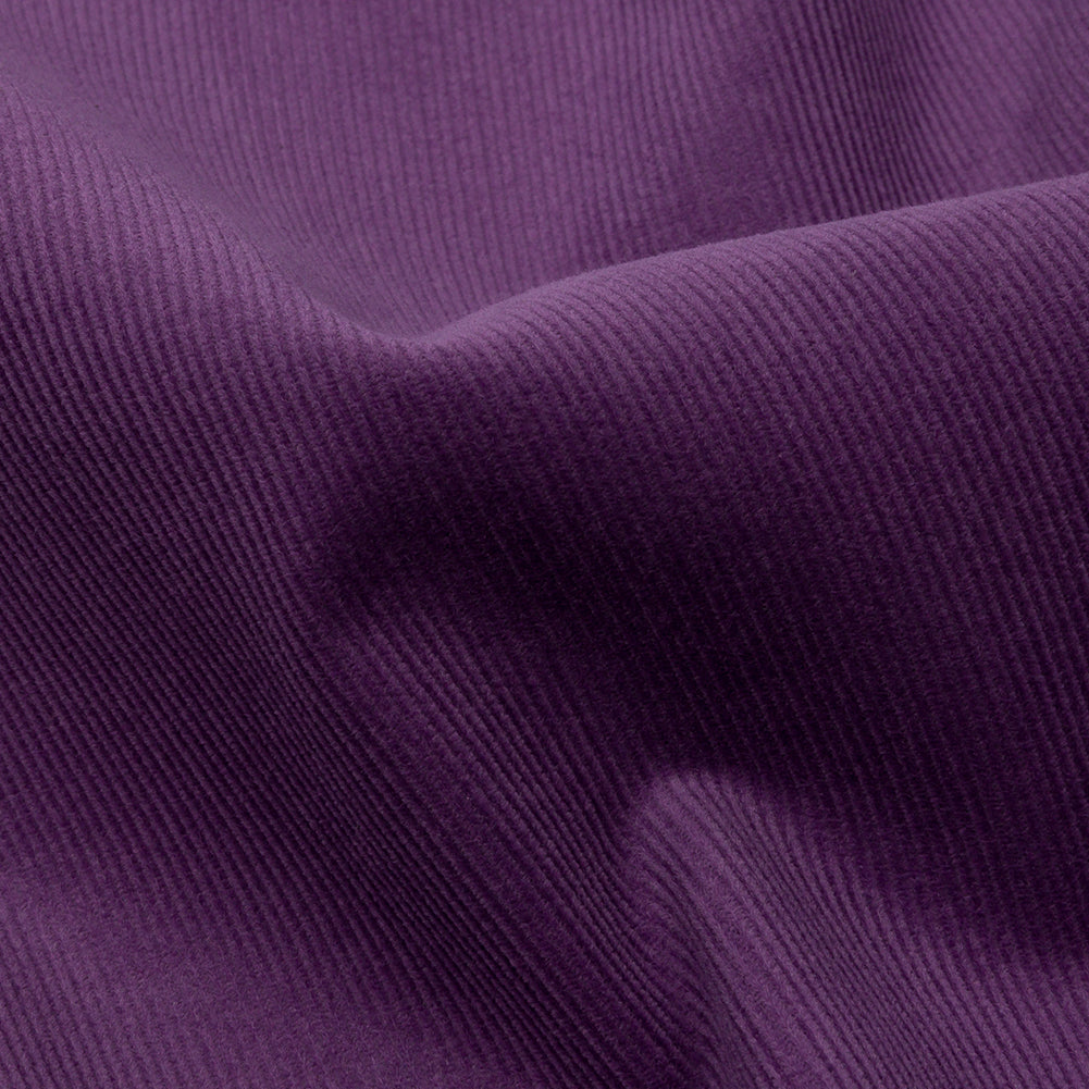 Featherwale Cotton Corduroy - Aubergine - Dawn Collection - Detail Featherwale Cotton Corduroy - Aubergine - Dawn Collection - Detail
