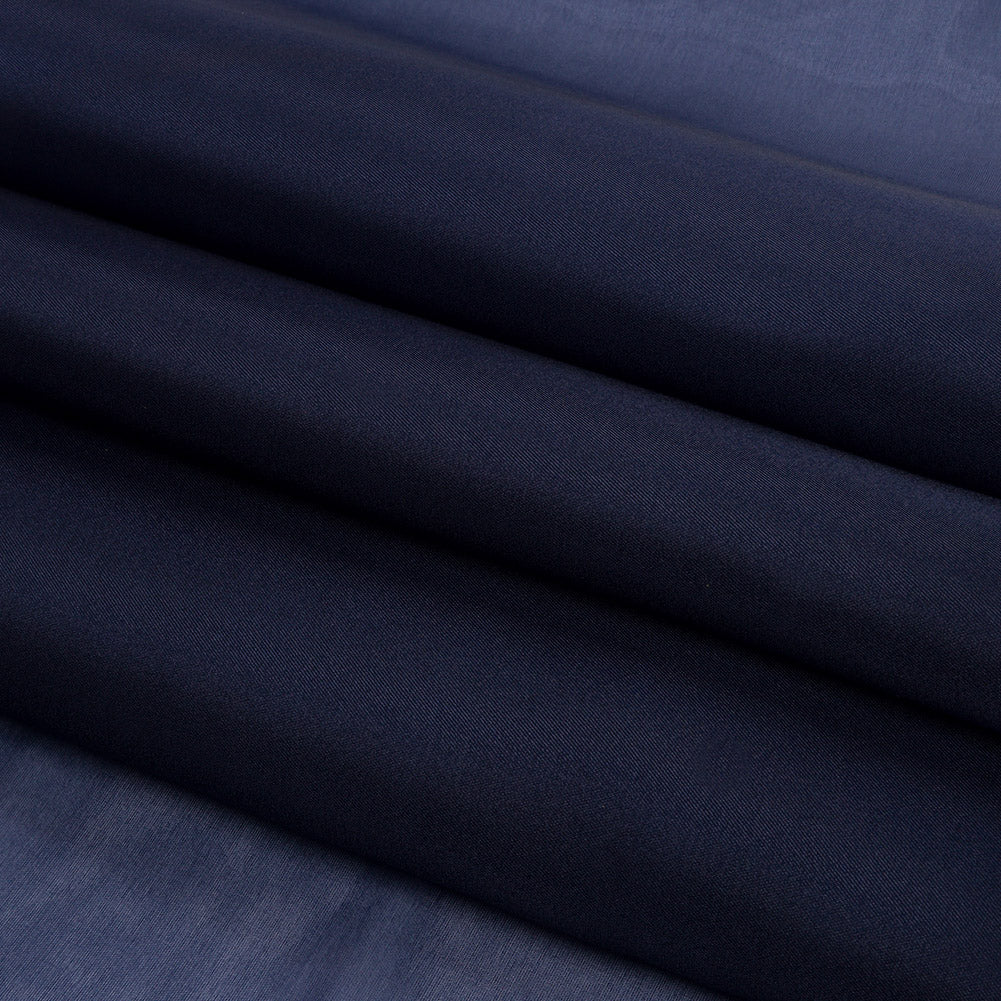 Polyester Twill Organdy - Shimmering Navy - Quinn Collection - Folded Polyester Twill Organdy - Shimmering Navy - Quinn Collection - Folded