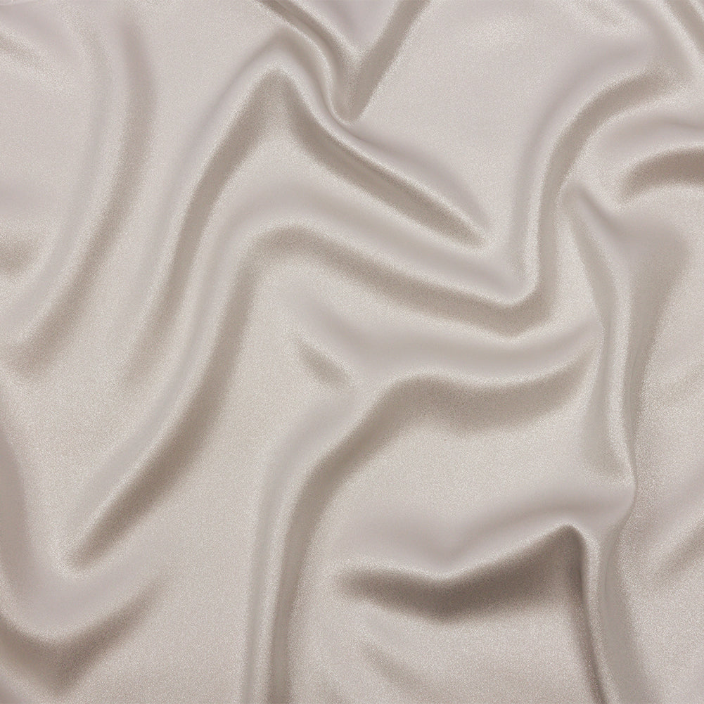 Ultra-Smooth Polyester Georgette with Foiling - Beige and Silver - Valeria Collection Ultra-Smooth Polyester Georgette with Foiling - Beige and Silver - Valeria Collection