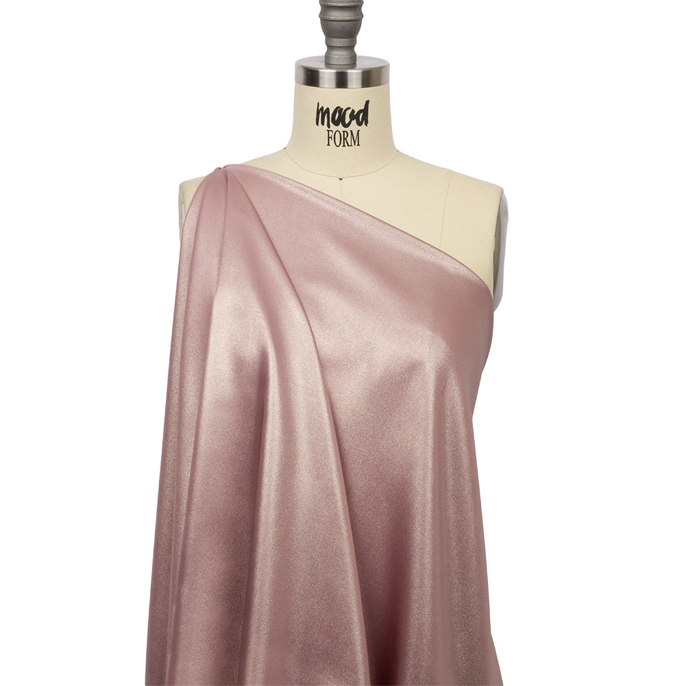 Ultra-Smooth Polyester Georgette with Foiling - Rose and Gold - Valeria Collection - Drape Ultra-Smooth Polyester Georgette with Foiling - Rose and Gold - Valeria Collection - Drape