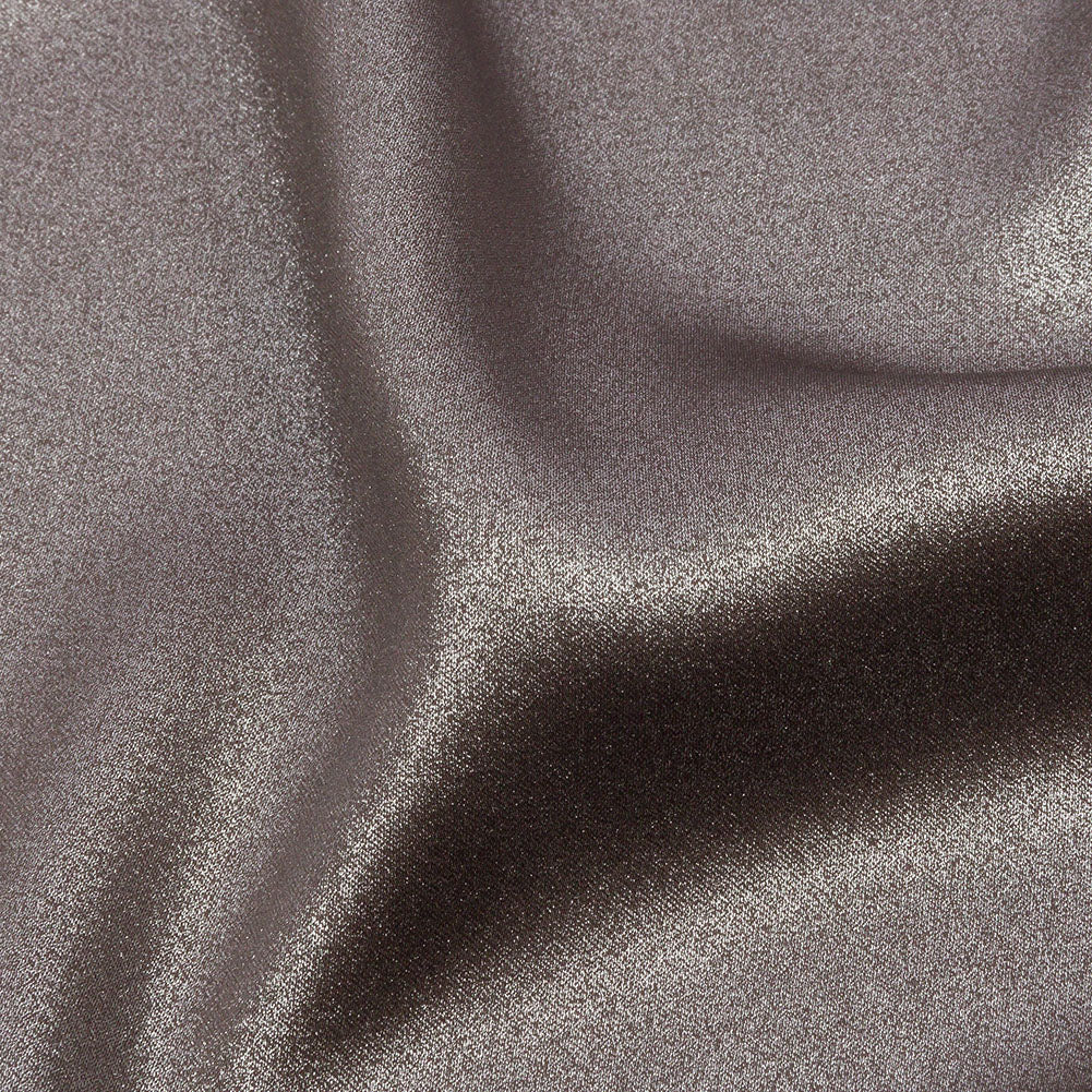 Ultra-Smooth Polyester Georgette with Foiling - Brown and Silver - Valeria Collection - Detail Ultra-Smooth Polyester Georgette with Foiling - Brown and Silver - Valeria Collection - Detail
