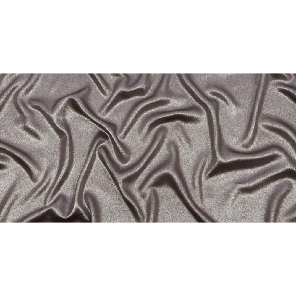 Ultra-Smooth Polyester Georgette with Foiling - Brown and Silver - Valeria Collection - Full Ultra-Smooth Polyester Georgette with Foiling - Brown and Silver - Valeria Collection - Full