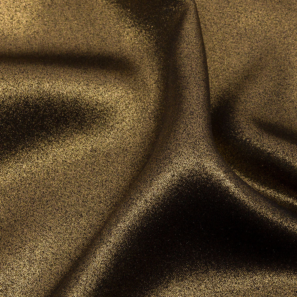 Ultra-Smooth Polyester Georgette with Foiling - Black and Gold - Valeria Collection - Detail Ultra-Smooth Polyester Georgette with Foiling - Black and Gold - Valeria Collection - Detail