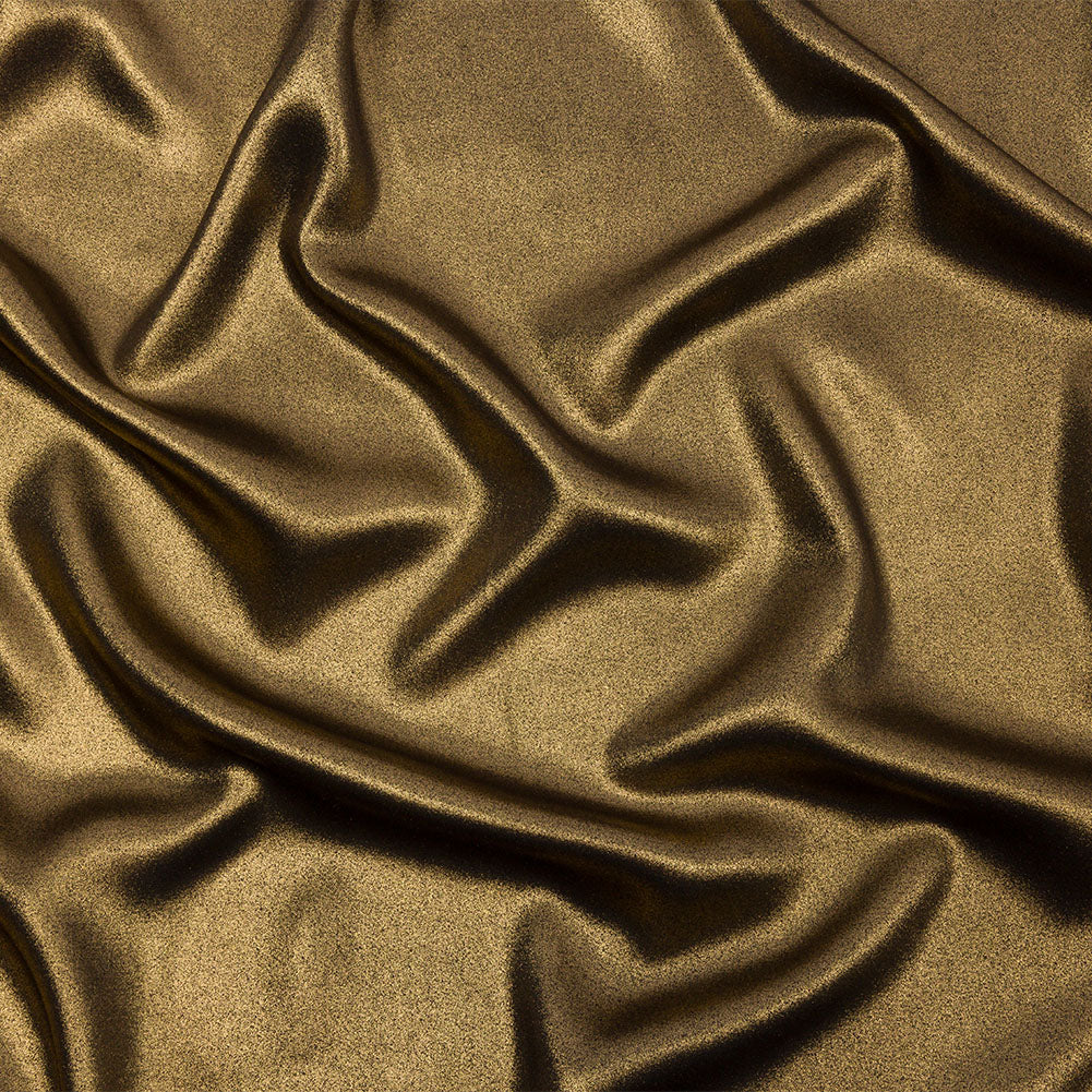 Ultra-Smooth Polyester Georgette with Foiling - Black and Gold - Valeria Collection Ultra-Smooth Polyester Georgette with Foiling - Black and Gold - Valeria Collection