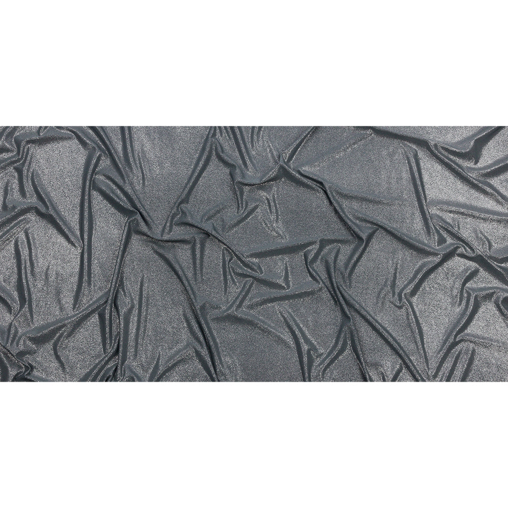 Foiled ITY Interlock Knit - Steel Gray and Silver - Gaby Collection - Full Foiled ITY Interlock Knit - Steel Gray and Silver - Gaby Collection - Full