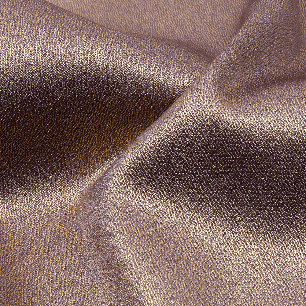 Stretch Polyester Crepe with Gold Foiling - Purplish Gray - Devyn Collection - Detail Stretch Polyester Crepe with Gold Foiling - Purplish Gray - Devyn Collection - Detail