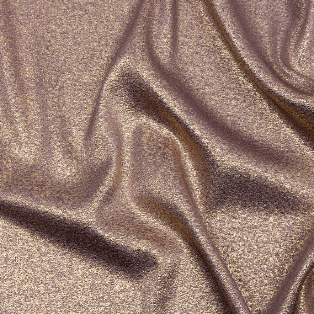 Stretch Polyester Crepe with Gold Foiling - Purplish Gray - Devyn Collection Stretch Polyester Crepe with Gold Foiling - Purplish Gray - Devyn Collection