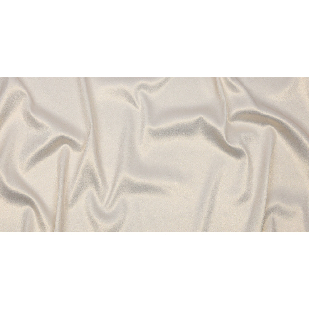Stretch Polyester Crepe with Gold Foiling - White - Devyn Collection - Full Stretch Polyester Crepe with Gold Foiling - White - Devyn Collection - Full