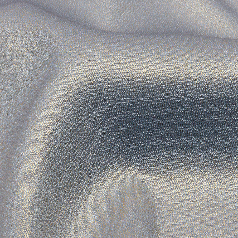Stretch Polyester Crepe with Gold Foiling - Baby Blue - Devyn Collection - Detail Stretch Polyester Crepe with Gold Foiling - Baby Blue - Devyn Collection - Detail
