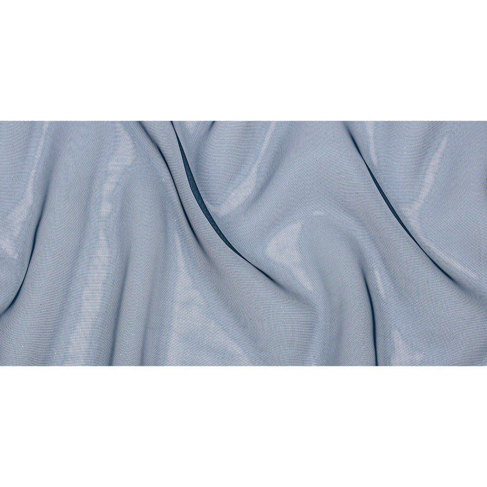 Polyester Mesh Organza with Silver Glitter - Navy - Starlight Collection - Full Polyester Mesh Organza with Silver Glitter - Navy - Starlight Collection - Full