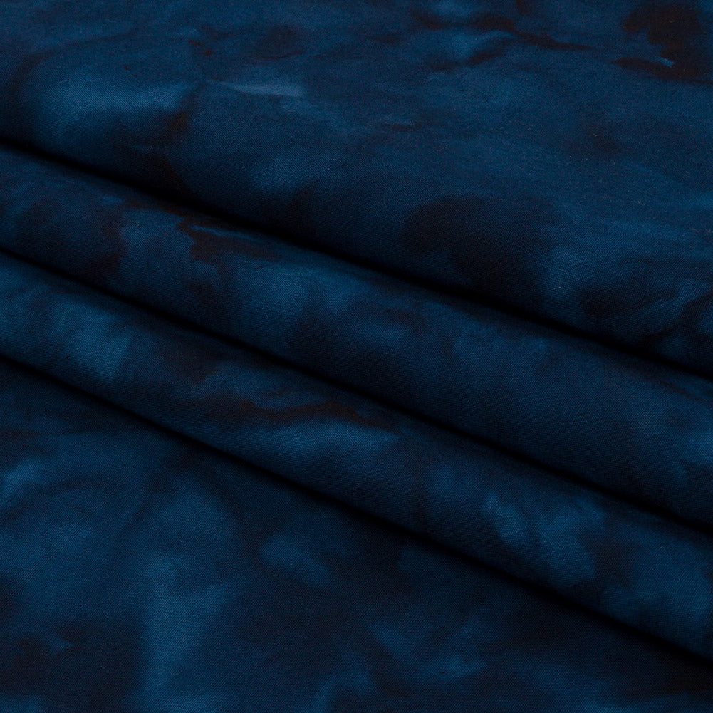 Island Batiks Foundation Basics Navy Abstract Quilting Cotton - Folded Island Batiks Foundation Basics Navy Abstract Quilting Cotton - Folded