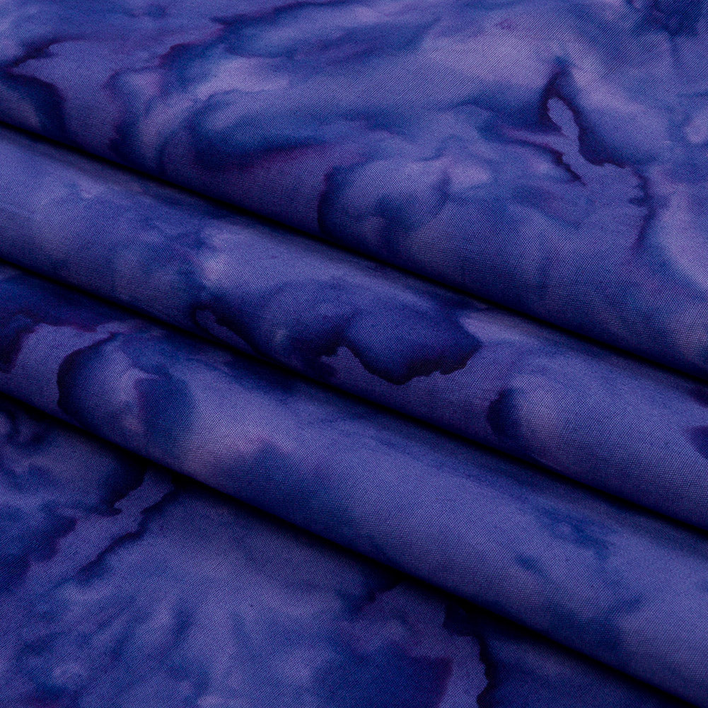 Island Batiks Foundation Basics Blurple Abstract Quilting Cotton - Folded Island Batiks Foundation Basics Blurple Abstract Quilting Cotton - Folded