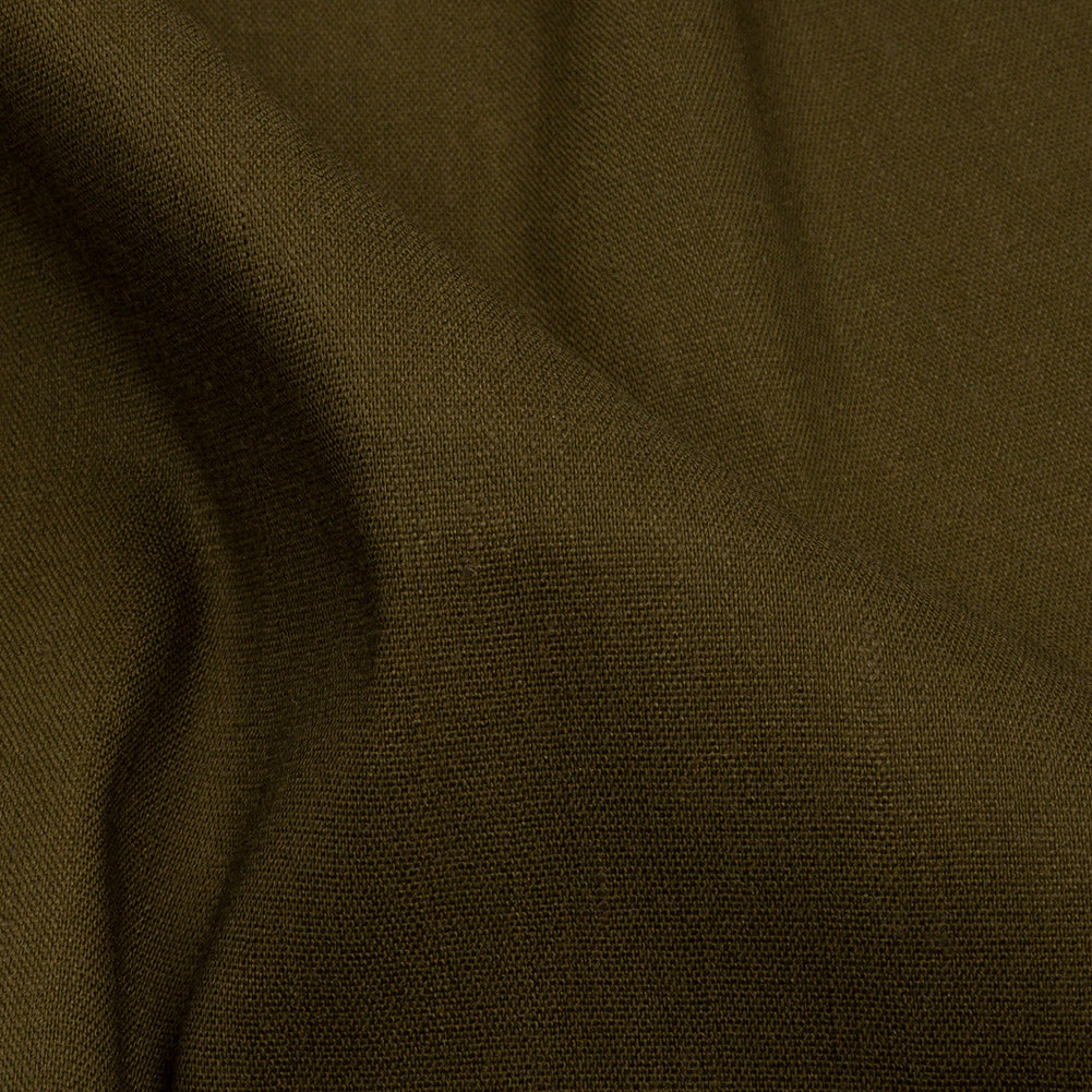 Stretch Linen Woven - Seaweed - Asturias Collection - Detail Stretch Linen Woven - Seaweed - Asturias Collection - Detail