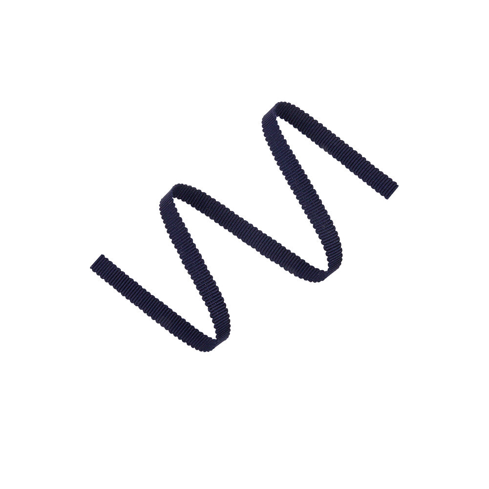 Navy Petersham Grosgrain Ribbon - 0.25" Detail Navy Petersham Grosgrain Ribbon - 0.25" Detail