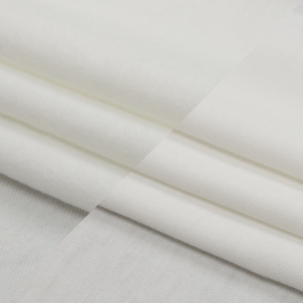 White Lightweight Polyester Sweatshirt Fleece Folded White Lightweight Polyester Sweatshirt Fleece Folded