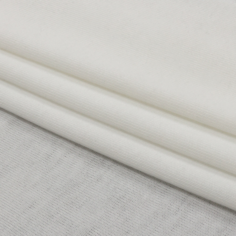 Off White Polyester Sweater Knit Folded Off White Polyester Sweater Knit Folded