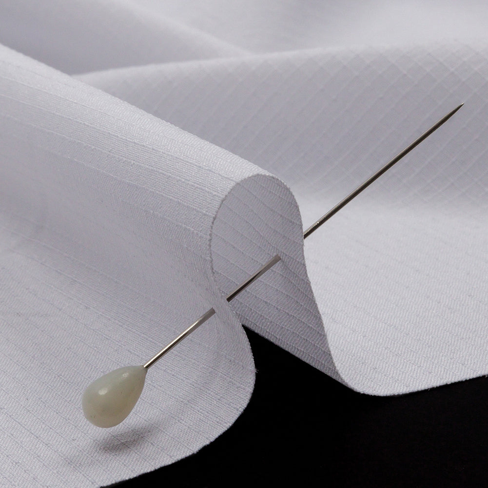 White Stretch Polyester Ripstop Detail White Stretch Polyester Ripstop Detail