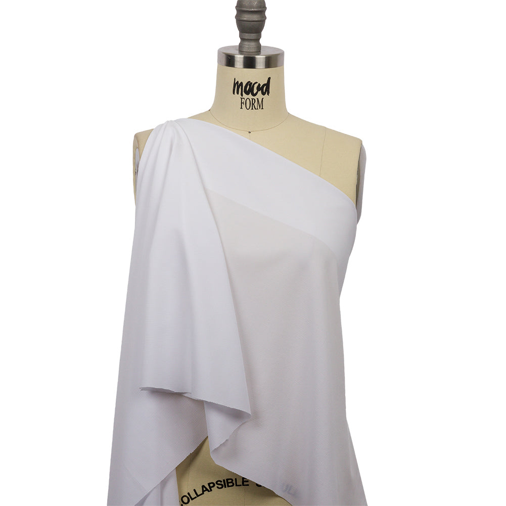 White Stretch Polyester Ripstop Drape White Stretch Polyester Ripstop Drape