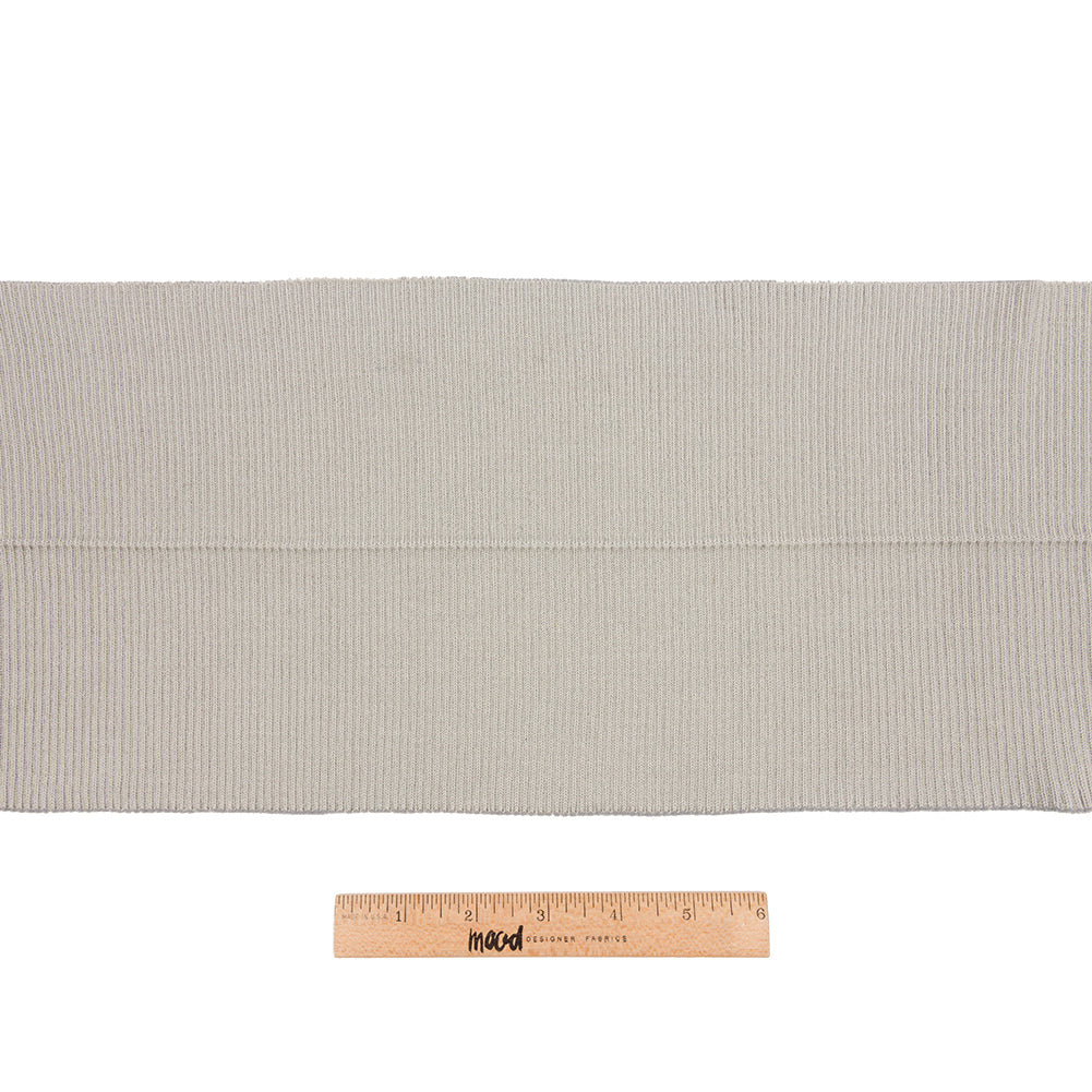 Cloud Gray 2x2 Rib Knit Foldover Trim - 37.5" x 7.5" Full Cloud Gray 2x2 Rib Knit Foldover Trim - 37.5" x 7.5" Full
