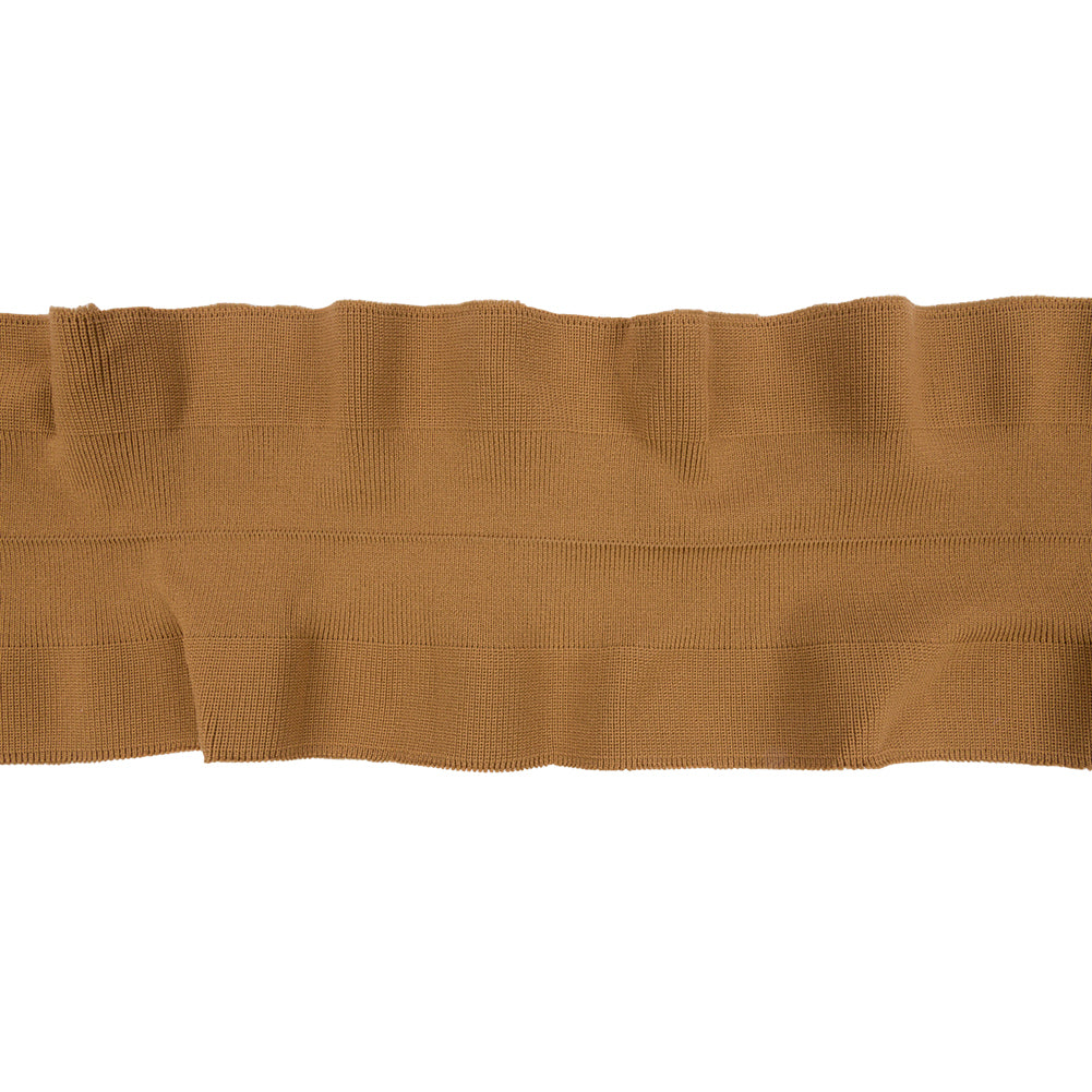 Tan Ruffled Foldover Rib Knit Trim - 39" x 6" Tan Ruffled Foldover Rib Knit Trim - 39" x 6"