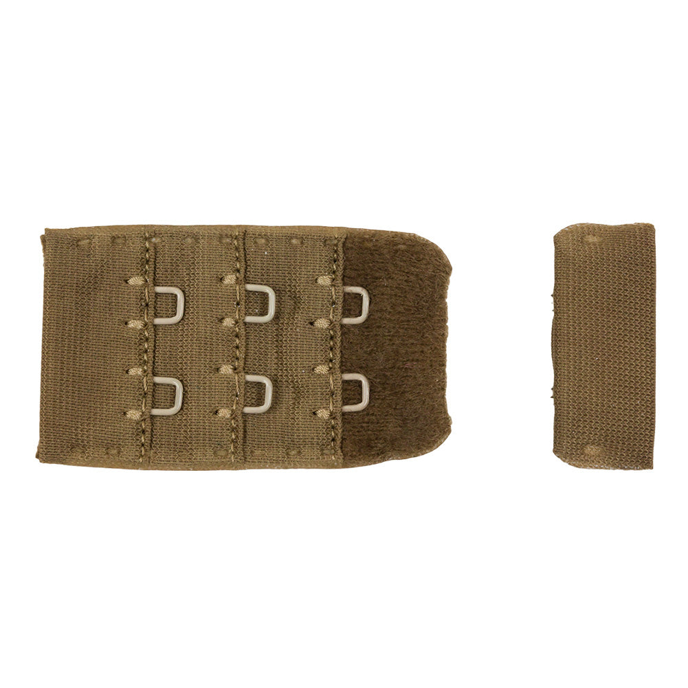 Brown Bra Hook and Eye Back Closure - 2 x 3 Detail Brown Bra Hook and Eye Back Closure - 2 x 3 Detail