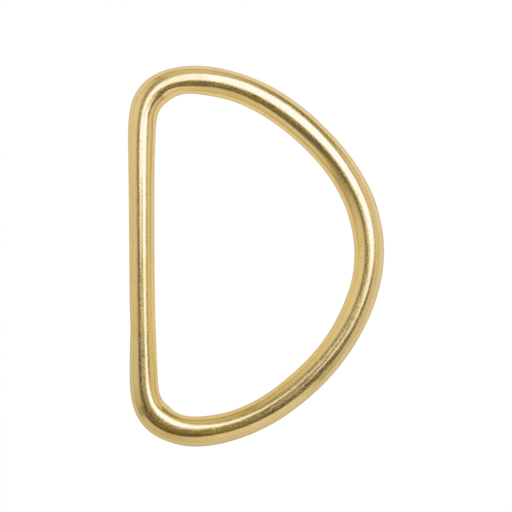 Polished Gold Metal D-Ring - 1.375" x 2" Polished Gold Metal D-Ring - 1.375" x 2"