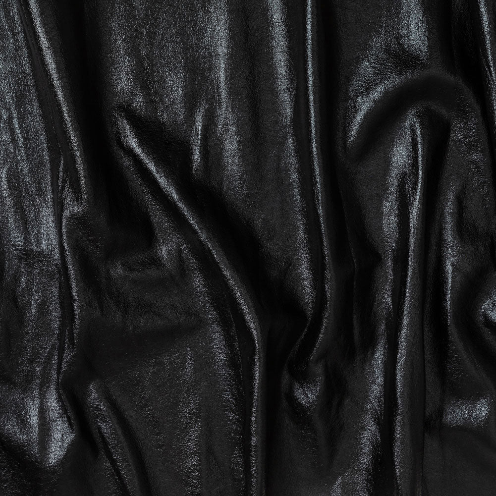 Textured Faux Leather - Metallic Black - Ileana Collection Textured Faux Leather - Metallic Black - Ileana Collection