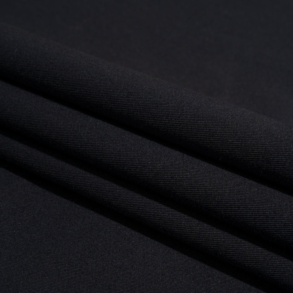 Carbon Brushed Stretch Khaki Twill - Black - Averill Collection - Folded Carbon Brushed Stretch Khaki Twill - Black - Averill Collection - Folded