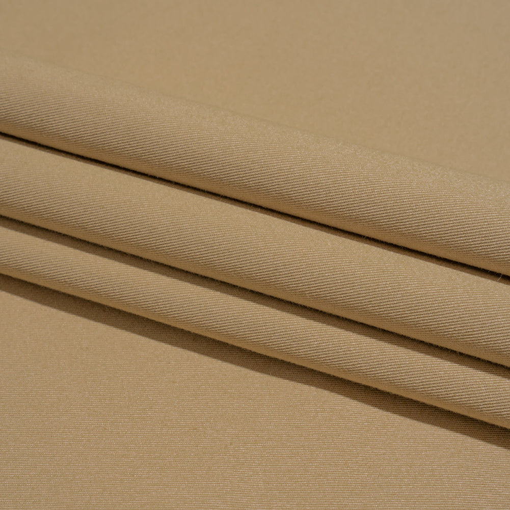 Carbon Brushed Stretch Khaki Twill - Beige - Averill Collection - Folded Carbon Brushed Stretch Khaki Twill - Beige - Averill Collection - Folded