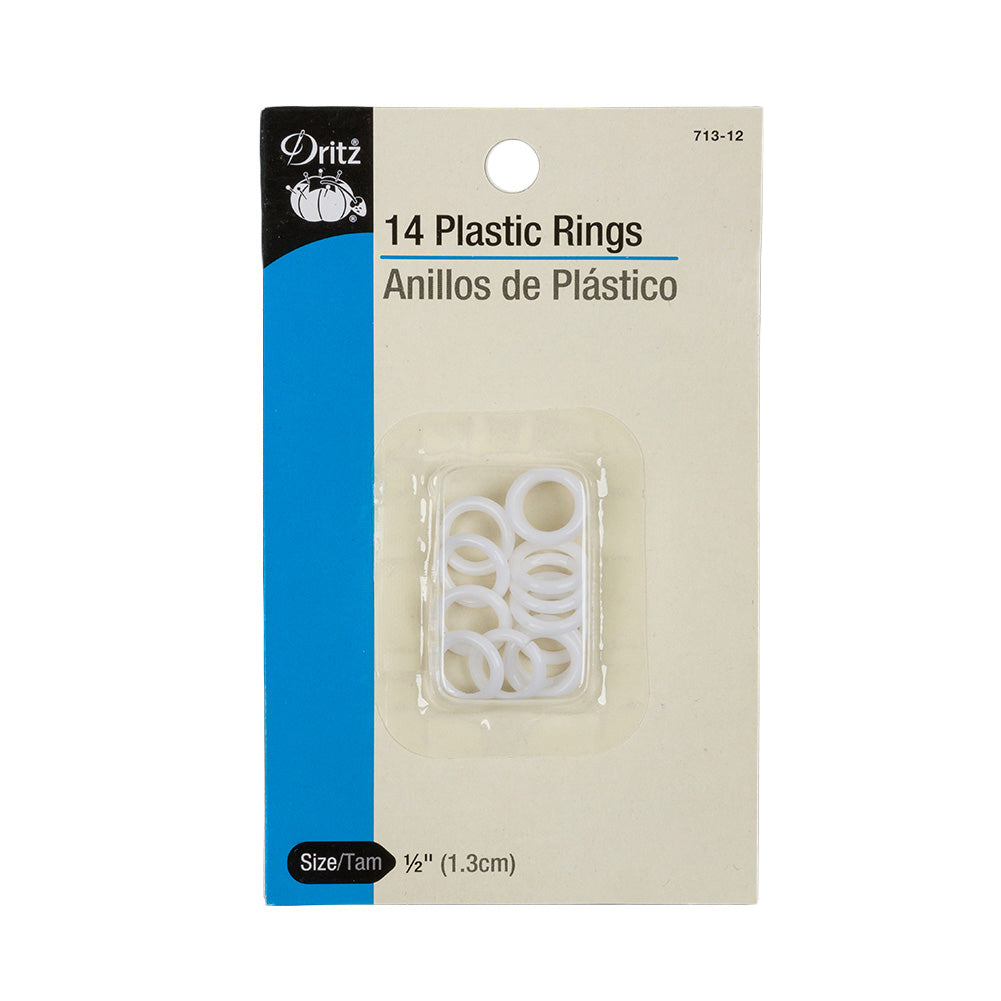 Dritz 14ct White Plastic O-Rings - 0.5" Dritz 14ct White Plastic O-Rings - 0.5"