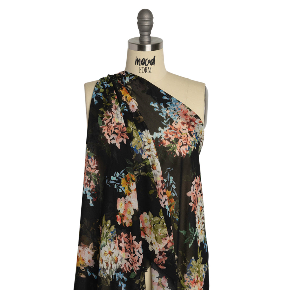 Mood Exclusive Black Arranged to Engage Viscose Georgette Drape Mood Exclusive Black Arranged to Engage Viscose Georgette Drape
