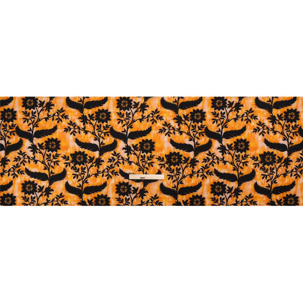 Stretch Polyester Woven Print - Yellow Florals on Abstract Ikat - Mood Exclusive Rambling Brambles Full Stretch Polyester Woven Print - Yellow Florals on Abstract Ikat - Mood Exclusive Rambling Brambles Full