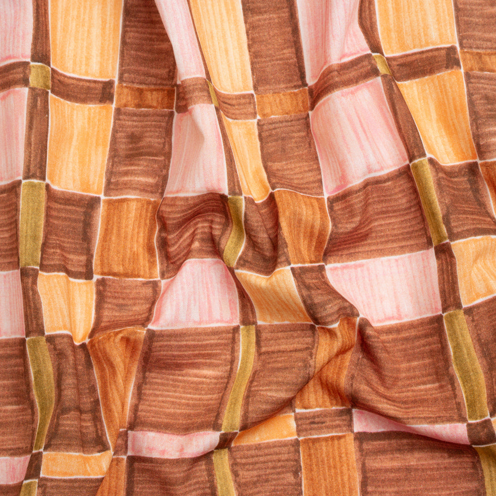 Mood Exclusive Brown City Blocked Cotton Poplin Mood Exclusive Brown City Blocked Cotton Poplin