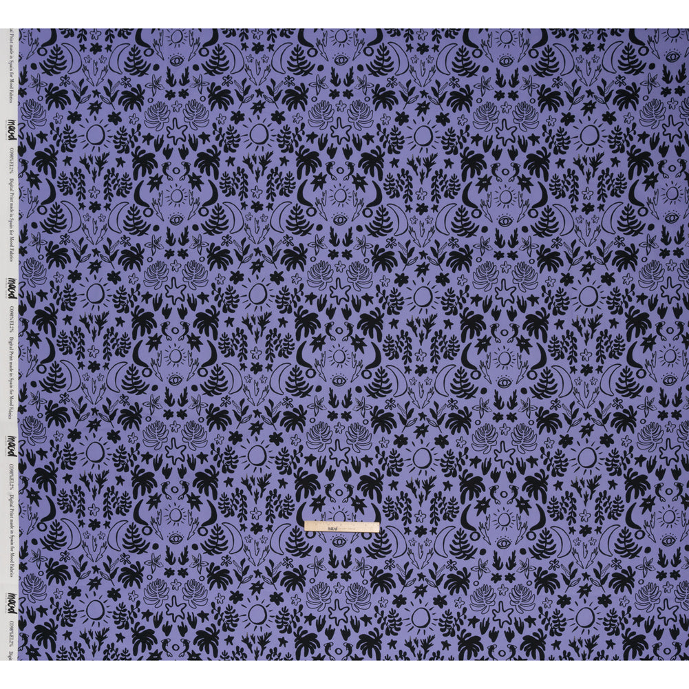 Stretch Cotton Twill Print - Blue and Black Simple Doodles - Mood Exclusive Twin Flame - Full Stretch Cotton Twill Print - Blue and Black Simple Doodles - Mood Exclusive Twin Flame - Full