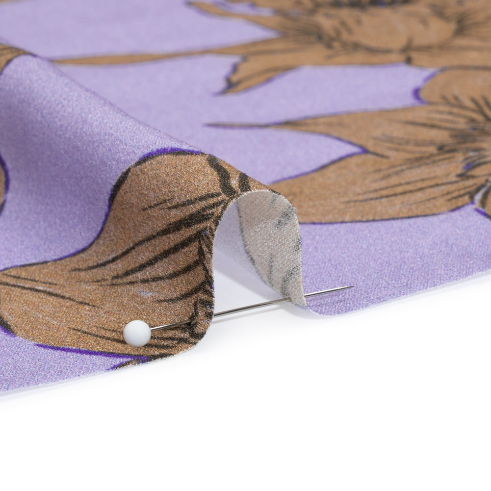 Viscose Crepe Print - Lilac and Brown Floral - Mood Exclusive Dear Darling Folded Viscose Crepe Print - Lilac and Brown Floral - Mood Exclusive Dear Darling Folded