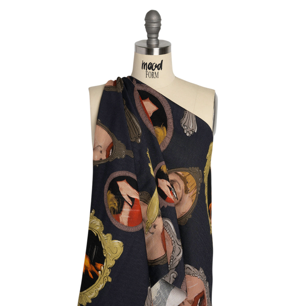 Slubbed Viscose Woven Print - Large Mirrors and Flames - Mood Exclusive Damsel in This Dress Drape Slubbed Viscose Woven Print - Large Mirrors and Flames - Mood Exclusive Damsel in This Dress Drape