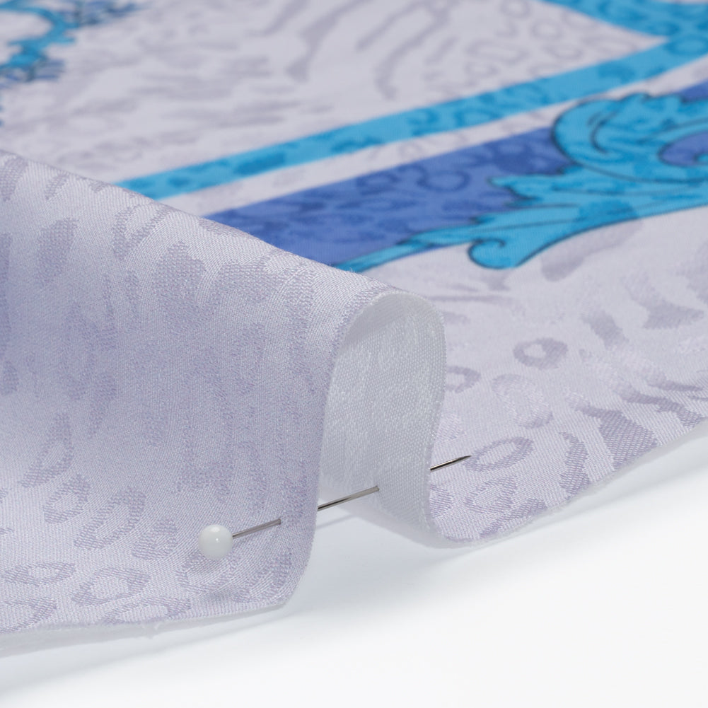 Mood Exclusive Purple Eau de Cologne Animal Rayon Jacquard Panel Folded Mood Exclusive Purple Eau de Cologne Animal Rayon Jacquard Panel Folded
