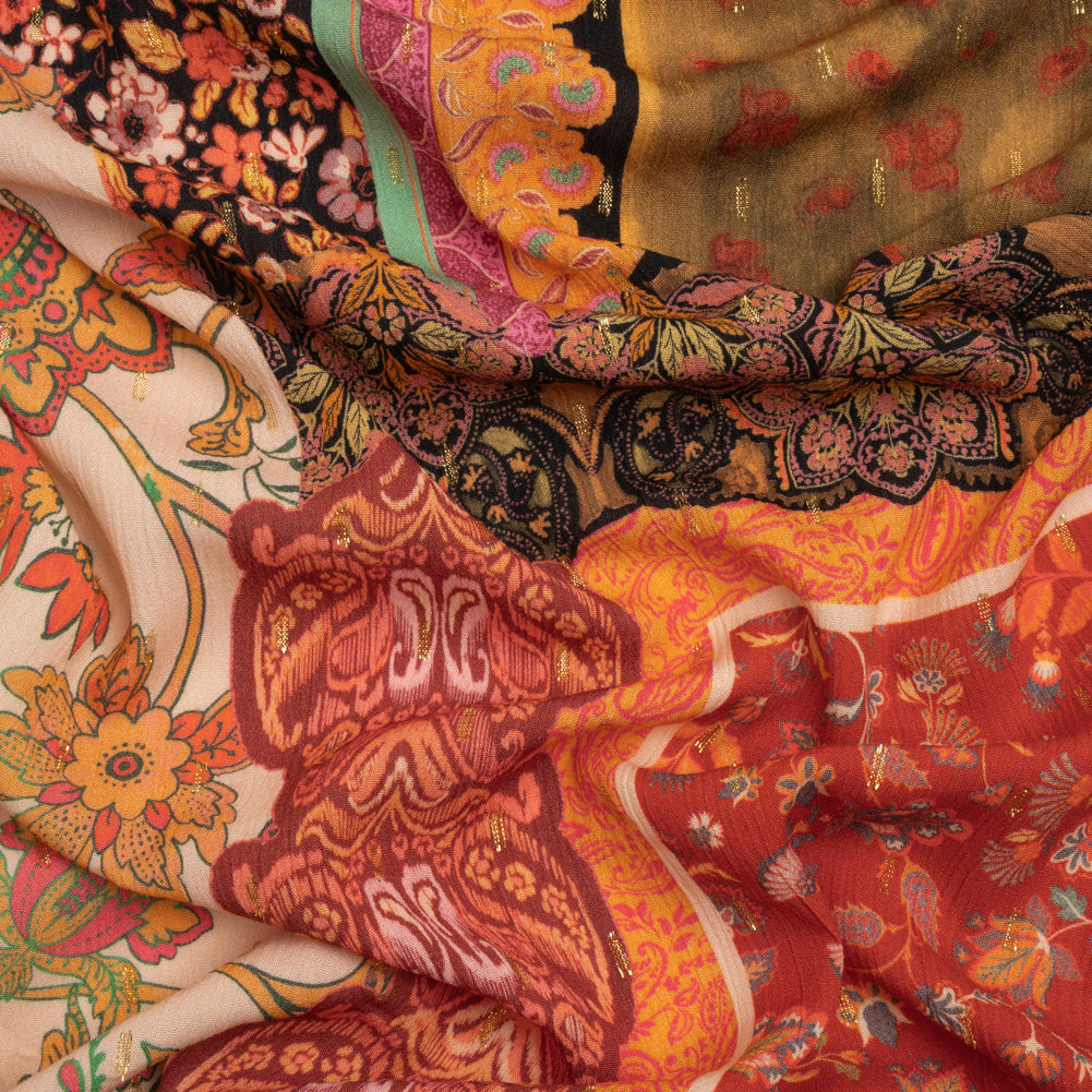 Mood Exclusive I Carry Your Heart Metallic Dotted Crinkled Viscose Crepe Mood Exclusive I Carry Your Heart Metallic Dotted Crinkled Viscose Crepe