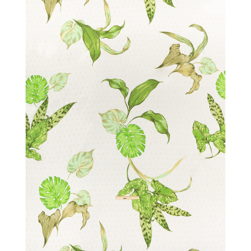 Mood Exclusive Greenhouse Tour Metallic Dotted Crinkled Viscose Crepe Drape Mood Exclusive Greenhouse Tour Metallic Dotted Crinkled Viscose Crepe Drape