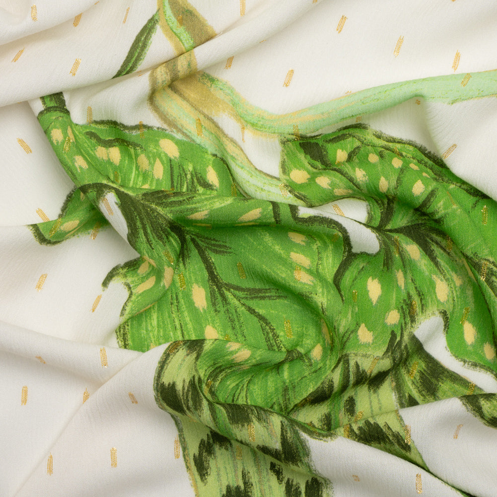 Mood Exclusive Greenhouse Tour Metallic Dotted Crinkled Viscose Crepe Mood Exclusive Greenhouse Tour Metallic Dotted Crinkled Viscose Crepe