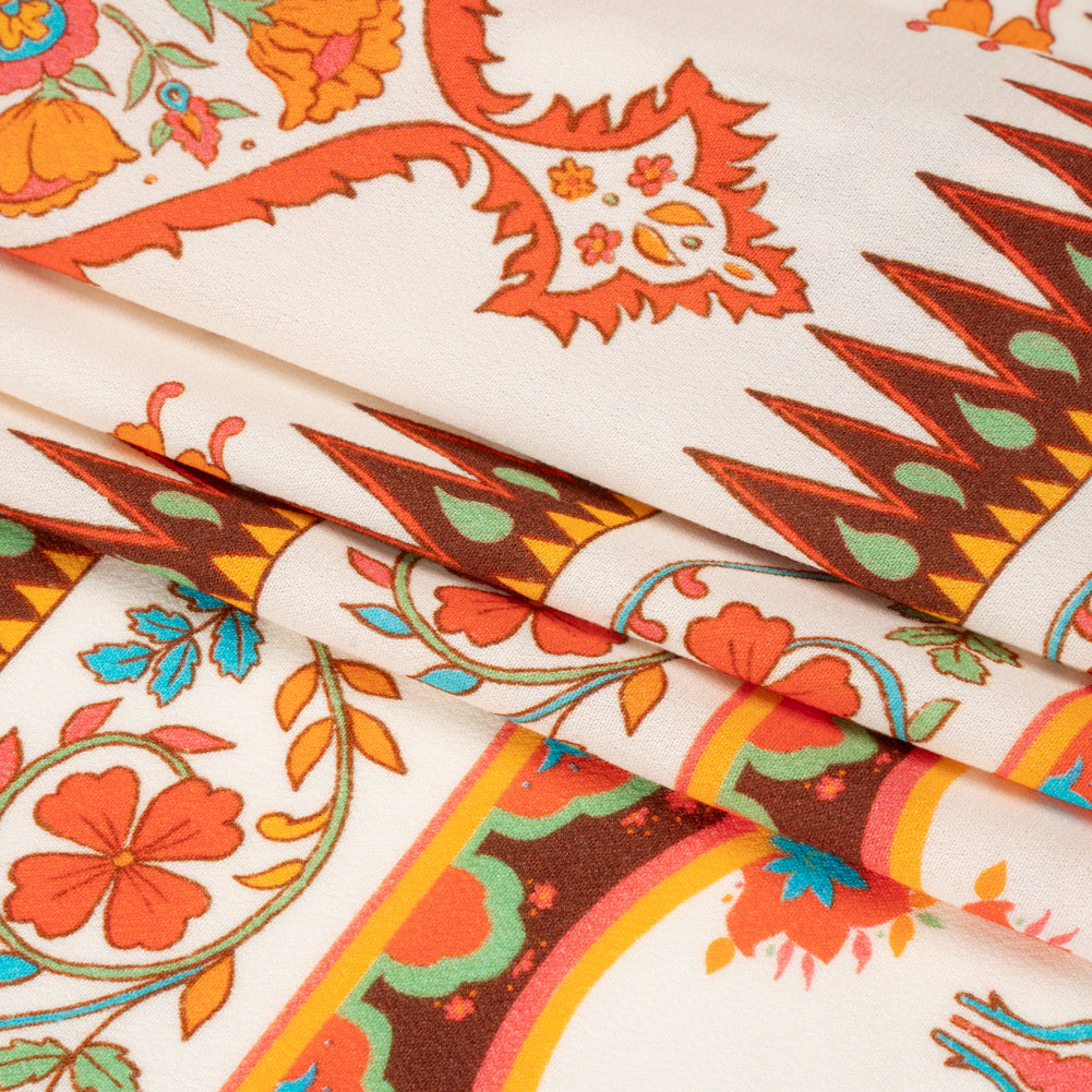 Viscose Crepe Panel - Orange Orante Floral - Mood Exclusive Tea Kettle Treats Full Viscose Crepe Panel - Orange Orante Floral - Mood Exclusive Tea Kettle Treats Full