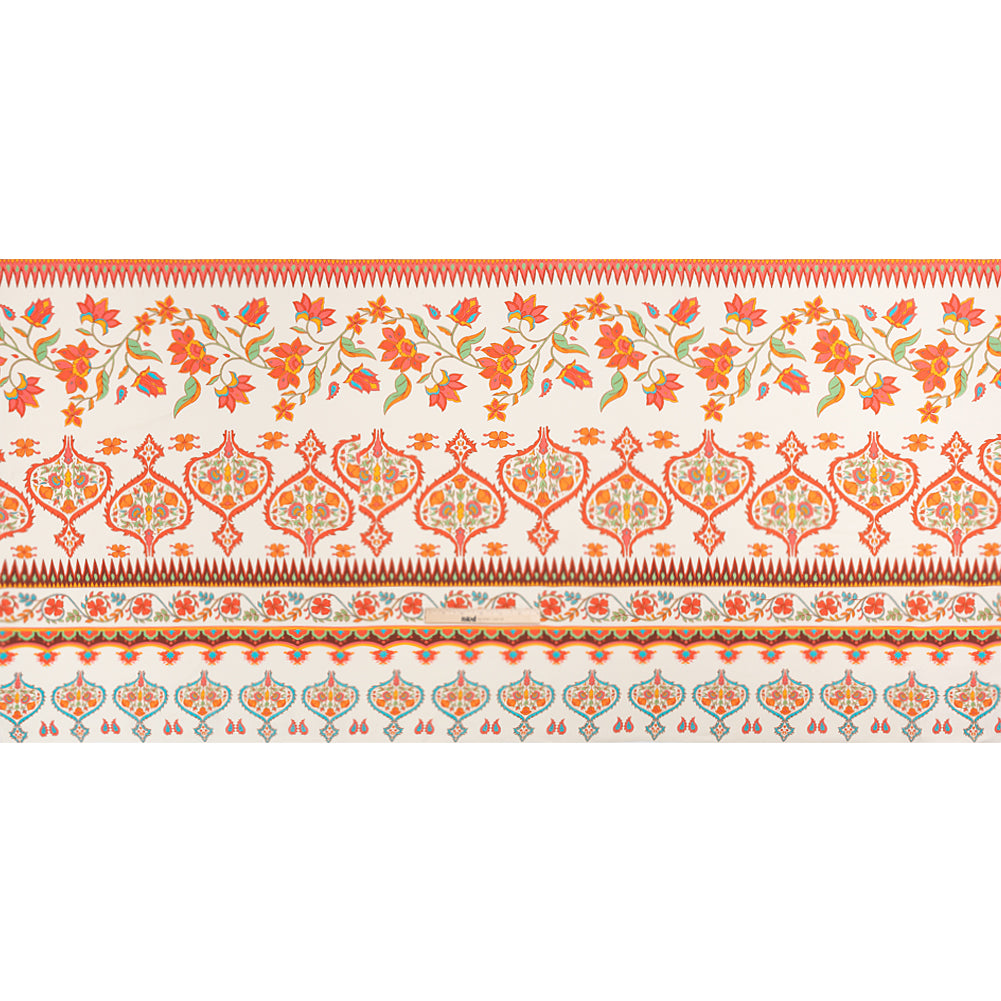 Viscose Crepe Panel - Orange Orante Floral - Mood Exclusive Tea Kettle Treats Drape Viscose Crepe Panel - Orange Orante Floral - Mood Exclusive Tea Kettle Treats Drape