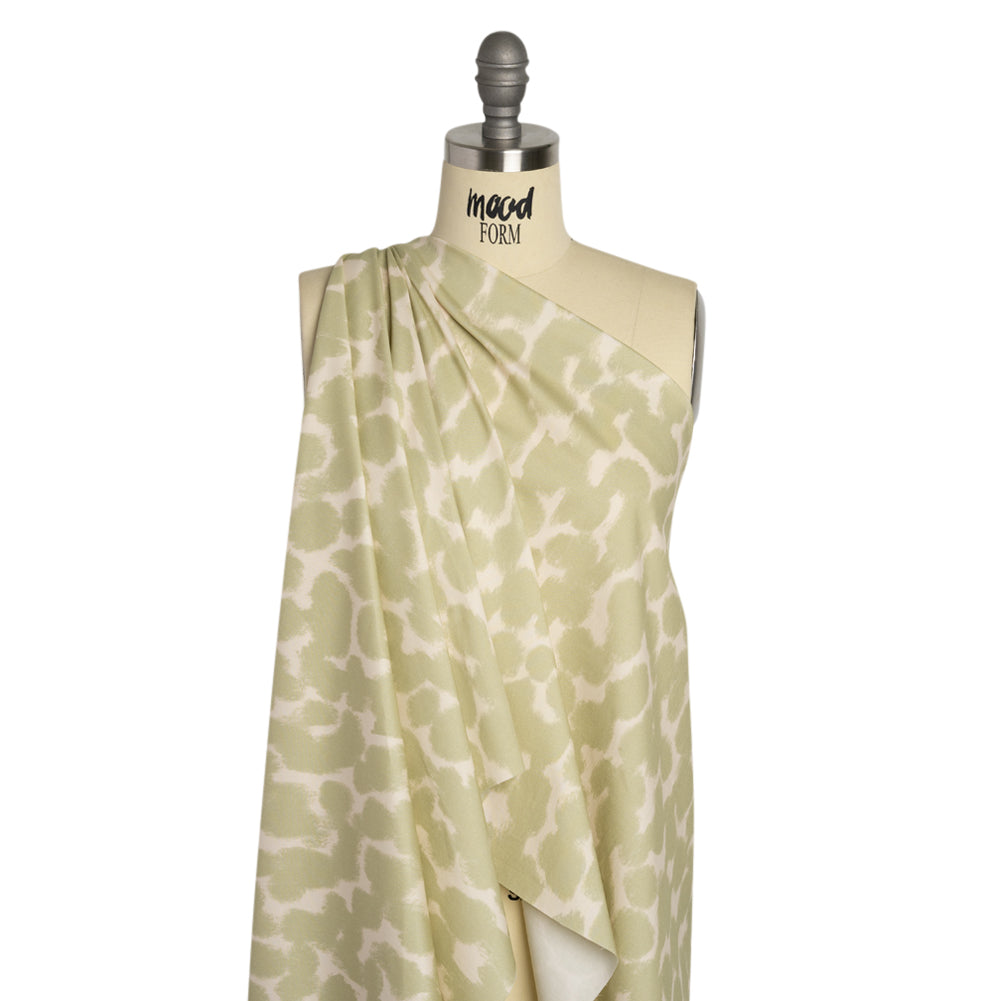 Mood Exclusive Sage Head in the Clouds Stretch Cotton Poplin Drape Mood Exclusive Sage Head in the Clouds Stretch Cotton Poplin Drape