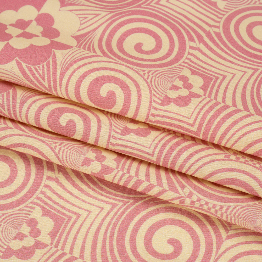 Mood Exclusive Pink Artsy Aesthetic Stretch Cotton Poplin Folded Mood Exclusive Pink Artsy Aesthetic Stretch Cotton Poplin Folded